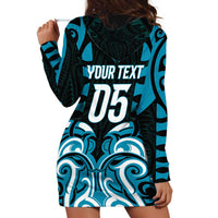Custom Aotearoa Ngati Porou Hoodie Dress Maori Pattern New Zealand - Polynesian Pride