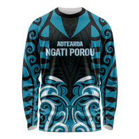 Custom Aotearoa Ngati Porou Long Sleeve Shirt Maori Pattern New Zealand - Polynesian Pride