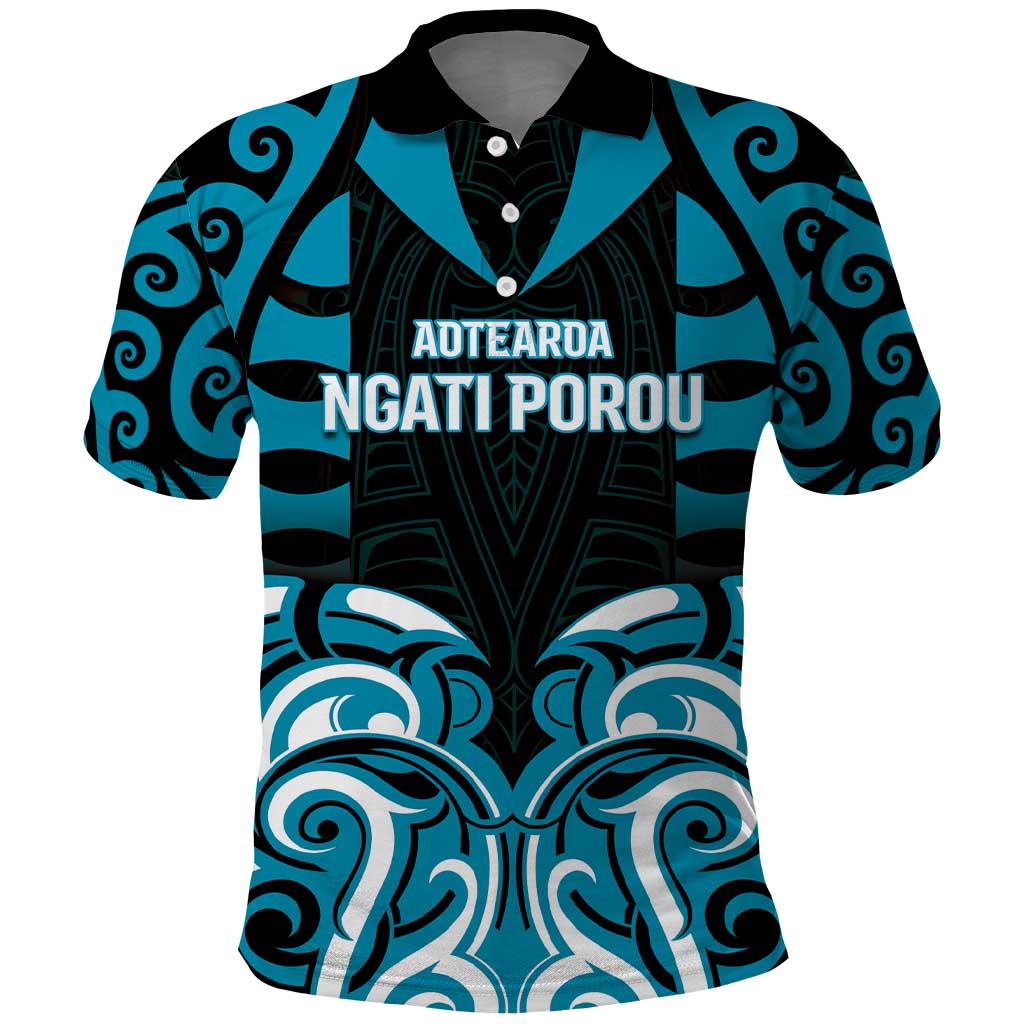 Custom Aotearoa Ngati Porou Polo Shirt Maori Pattern New Zealand - Polynesian Pride