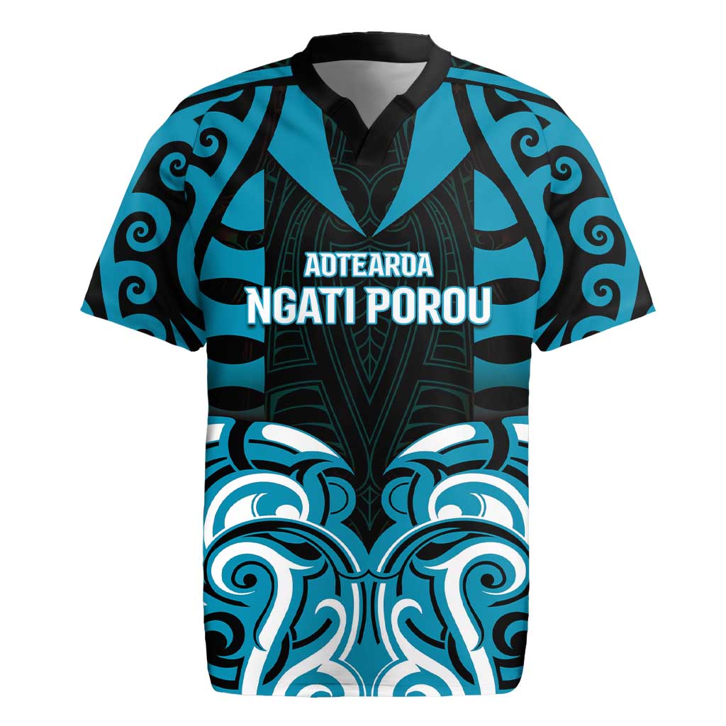 Custom Aotearoa Ngati Porou Rugby Jersey Maori Pattern New Zealand - Polynesian Pride