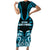 Custom Aotearoa Ngati Porou Short Sleeve Bodycon Dress Maori Pattern New Zealand - Polynesian Pride