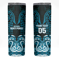 Custom Aotearoa Ngati Porou Skinny Tumbler Maori Pattern New Zealand - Polynesian Pride