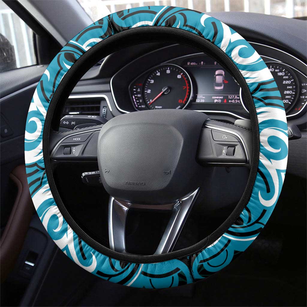 Aotearoa Ngati Porou Steering Wheel Cover Maori Pattern New Zealand - Polynesian Pride