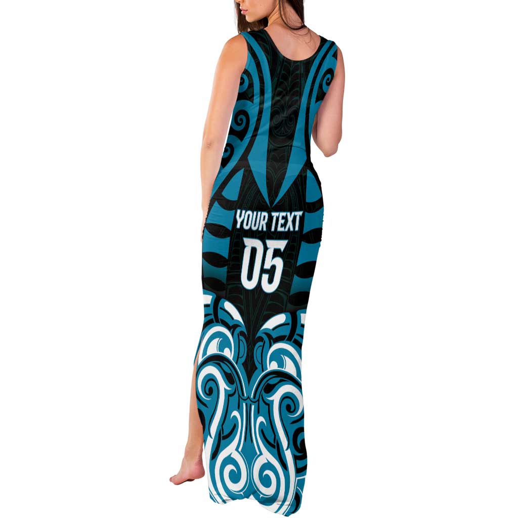 Custom Aotearoa Ngati Porou Tank Maxi Dress Maori Pattern New Zealand - Polynesian Pride