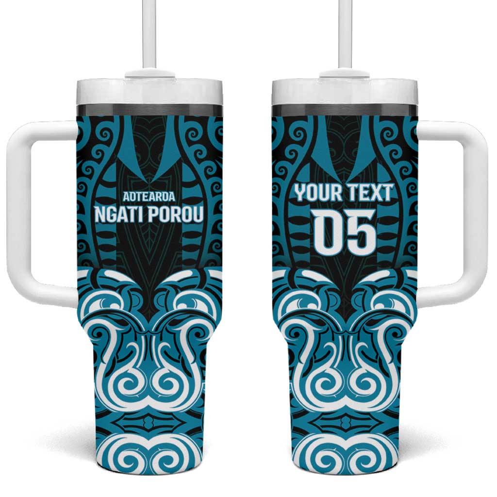 Custom Aotearoa Ngati Porou Tumbler With Handle Maori Pattern New Zealand - Polynesian Pride