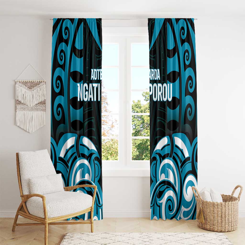 Aotearoa Ngati Porou Window Curtain Maori Pattern New Zealand - Polynesian Pride