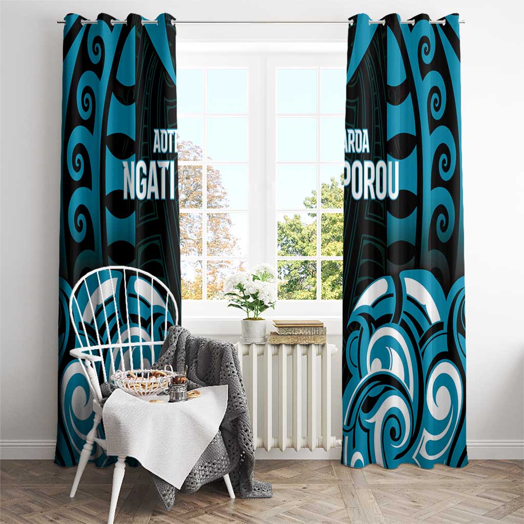 Aotearoa Ngati Porou Window Curtain Maori Pattern New Zealand - Polynesian Pride