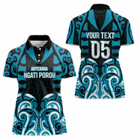 Custom Aotearoa Ngati Porou Women Polo Shirt Maori Pattern New Zealand - Polynesian Pride