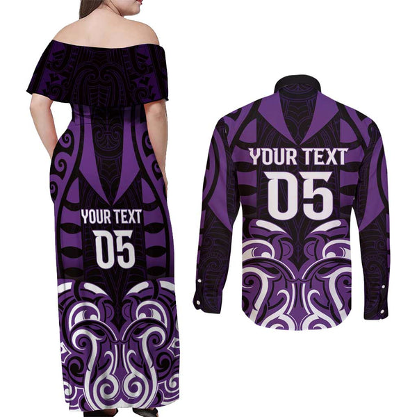 Custom Aotearoa Rangitane Couples Matching Off Shoulder Maxi Dress and ...