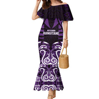 Custom Aotearoa Rangitane Family Matching Mermaid Dress and Hawaiian Shirt Maori Pattern New Zealand - Polynesian Pride