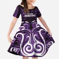Custom Aotearoa Rangitane Family Matching Off Shoulder Maxi Dress and Hawaiian Shirt Maori Pattern New Zealand - Polynesian Pride