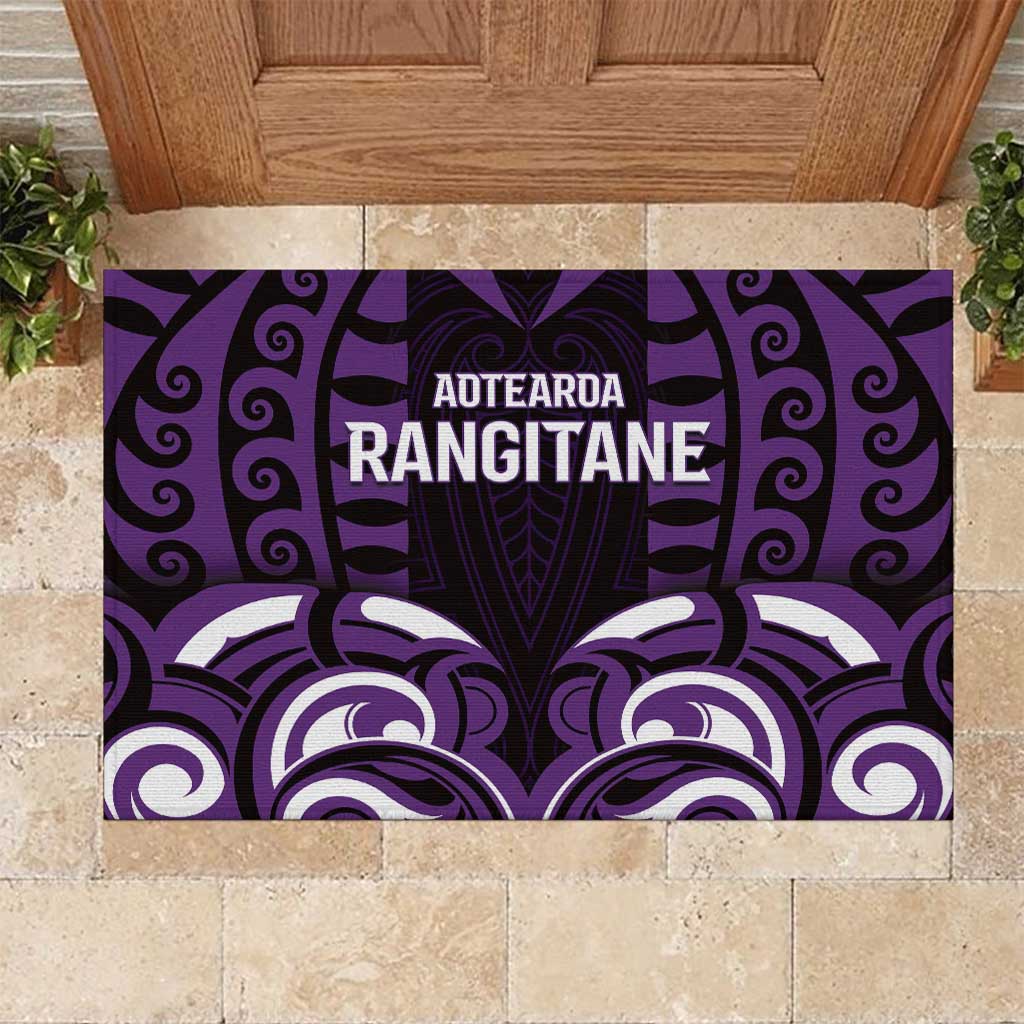 Aotearoa Rangitane Rubber Doormat Maori Pattern New Zealand - Polynesian Pride