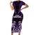 Custom Aotearoa Rangitane Short Sleeve Bodycon Dress Maori Pattern New Zealand - Polynesian Pride