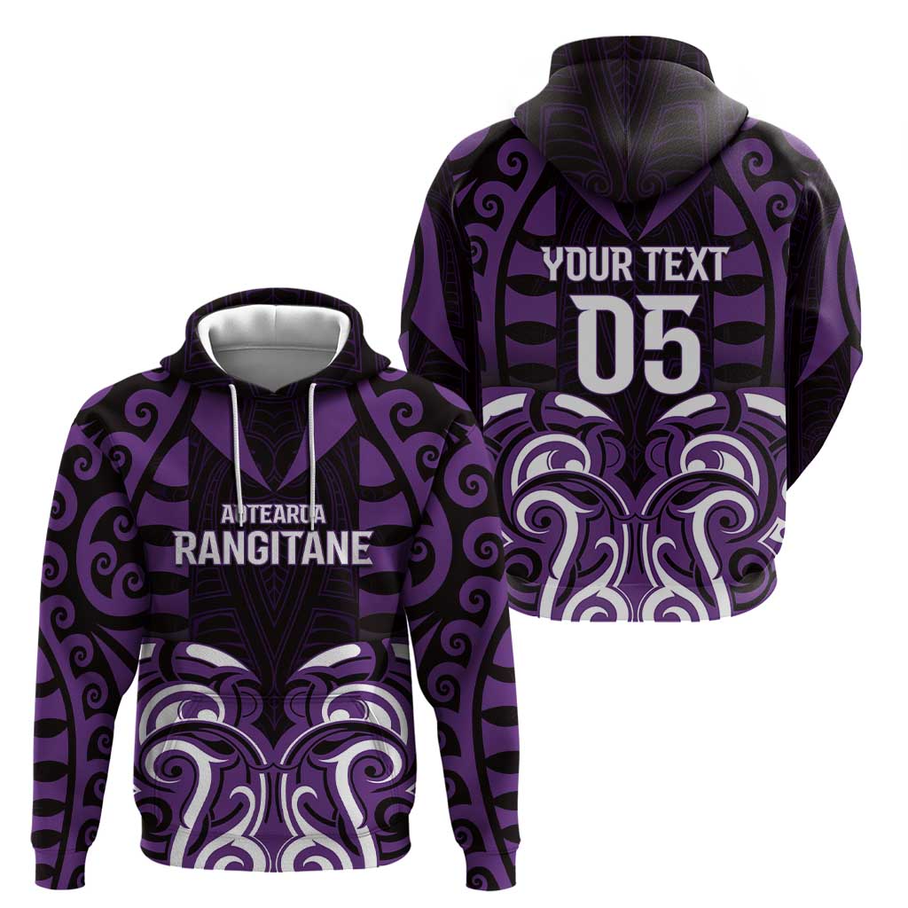 Custom Aotearoa Rangitane Zip Hoodie Maori Pattern New Zealand - Polynesian Pride