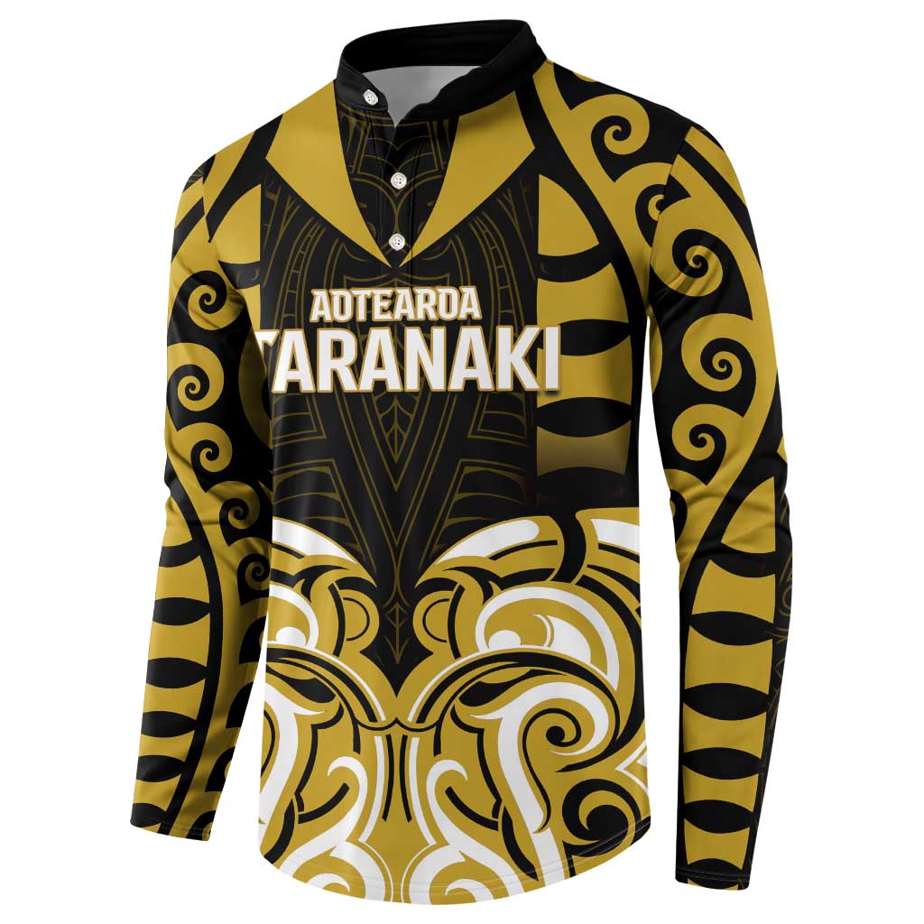 Custom Aotearoa Taranaki Button Sweatshirt Maori Pattern New Zealand - Polynesian Pride