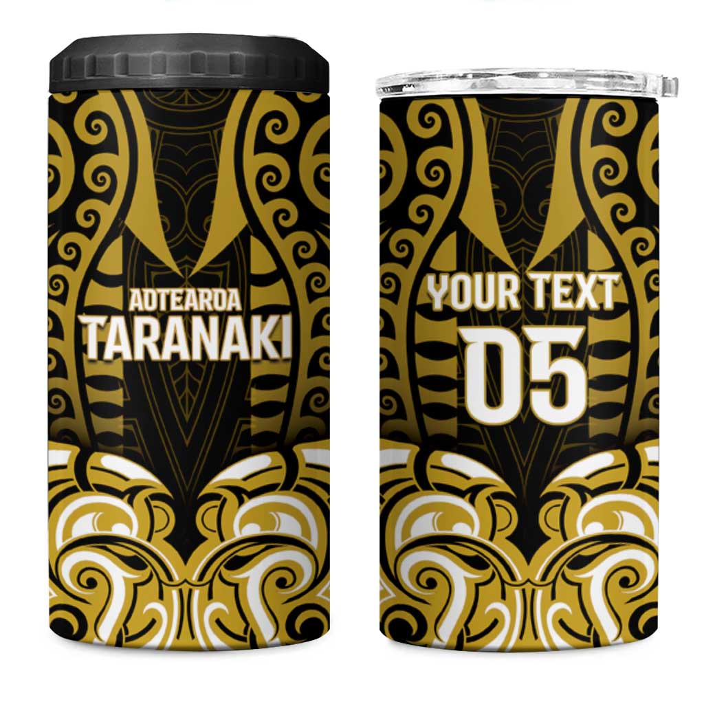 Custom Aotearoa Taranaki 4 in 1 Can Cooler Tumbler Maori Pattern New Zealand - Polynesian Pride