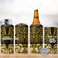 Custom Aotearoa Taranaki 4 in 1 Can Cooler Tumbler Maori Pattern New Zealand - Polynesian Pride