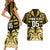 Custom Aotearoa Taranaki Couples Matching Short Sleeve Bodycon Dress and Hawaiian Shirt Maori Pattern New Zealand - Polynesian Pride