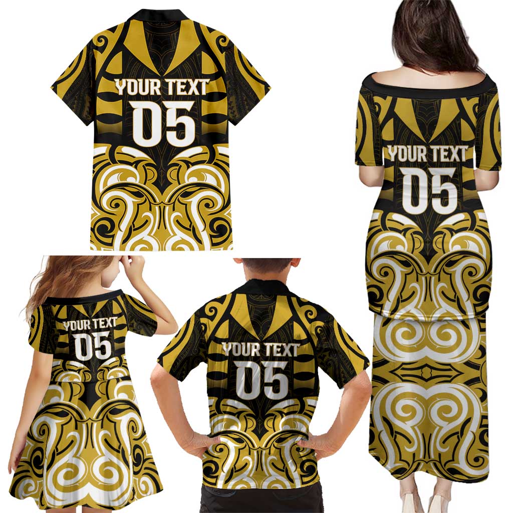 Custom Aotearoa Taranaki Family Matching Puletasi and Hawaiian Shirt Maori Pattern New Zealand - Polynesian Pride