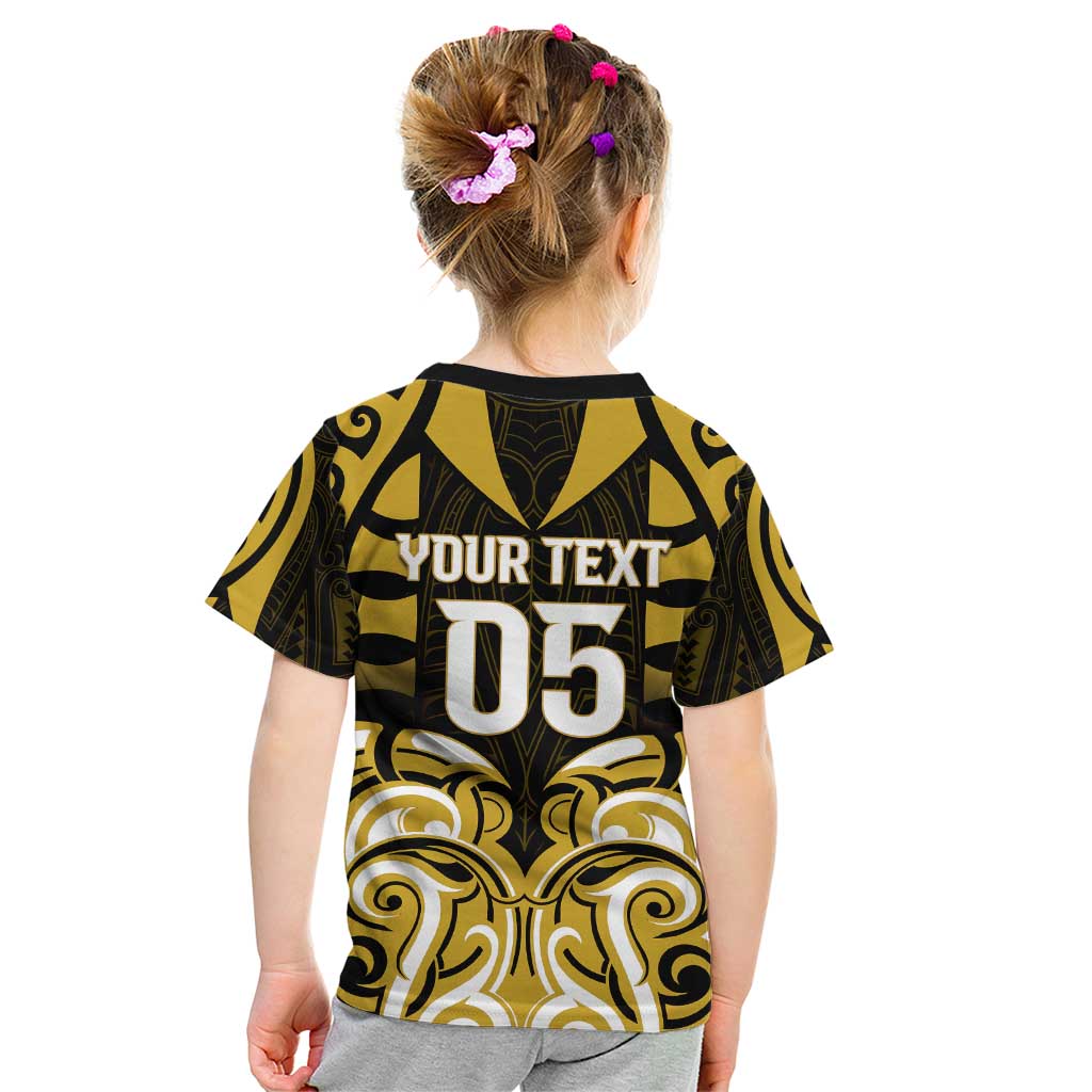 Custom Aotearoa Taranaki Kid T Shirt Maori Pattern New Zealand - Polynesian Pride