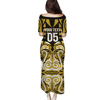 Custom Aotearoa Taranaki Puletasi Maori Pattern New Zealand - Polynesian Pride