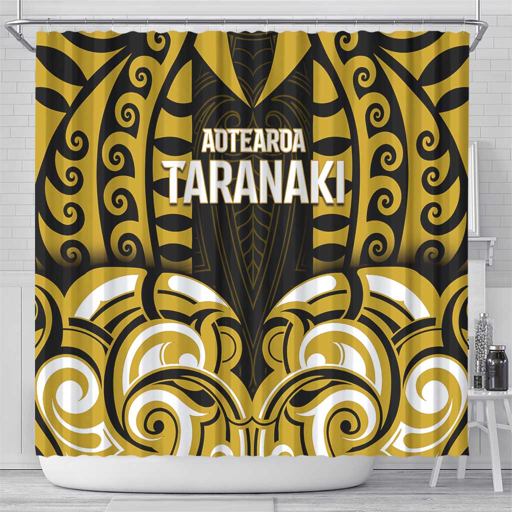 Aotearoa Taranaki Shower Curtain Maori Pattern New Zealand - Polynesian Pride