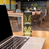 Custom Aotearoa Taranaki Skinny Tumbler Maori Pattern New Zealand - Polynesian Pride
