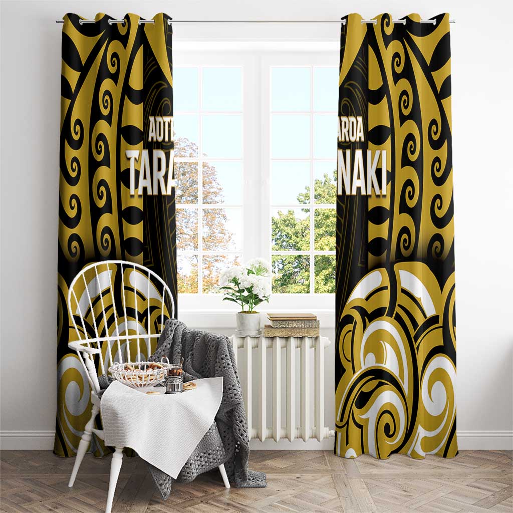Aotearoa Taranaki Window Curtain Maori Pattern New Zealand - Polynesian Pride