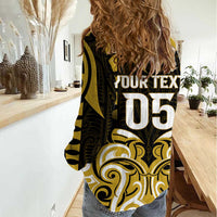 Custom Aotearoa Taranaki Women Casual Shirt Maori Pattern New Zealand - Polynesian Pride