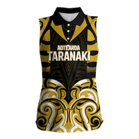 Custom Aotearoa Taranaki Women Sleeveless Polo Shirt Maori Pattern New Zealand - Polynesian Pride