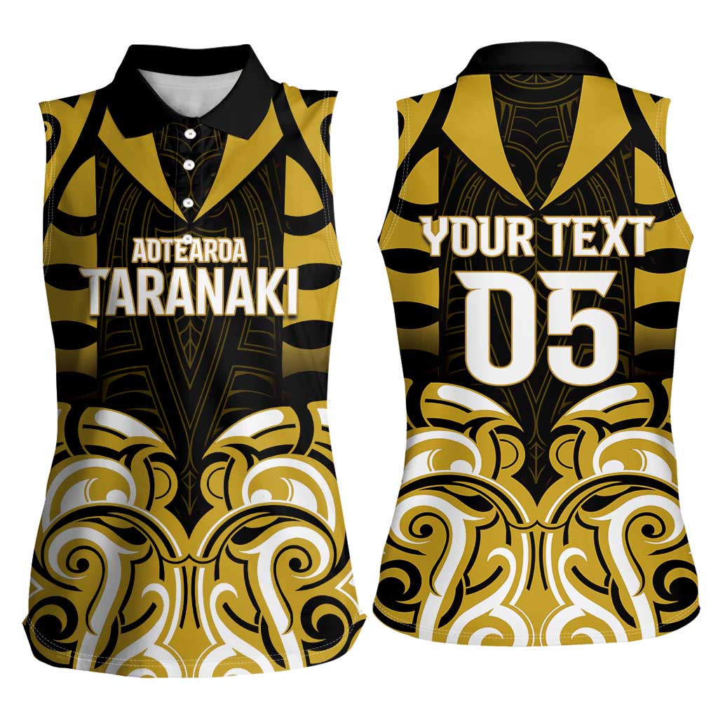Custom Aotearoa Taranaki Women Sleeveless Polo Shirt Maori Pattern New Zealand - Polynesian Pride
