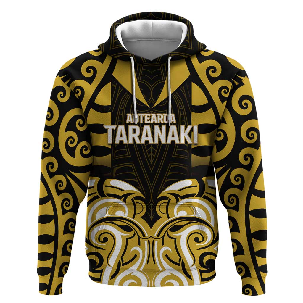 Custom Aotearoa Taranaki Zip Hoodie Maori Pattern New Zealand - Polynesian Pride