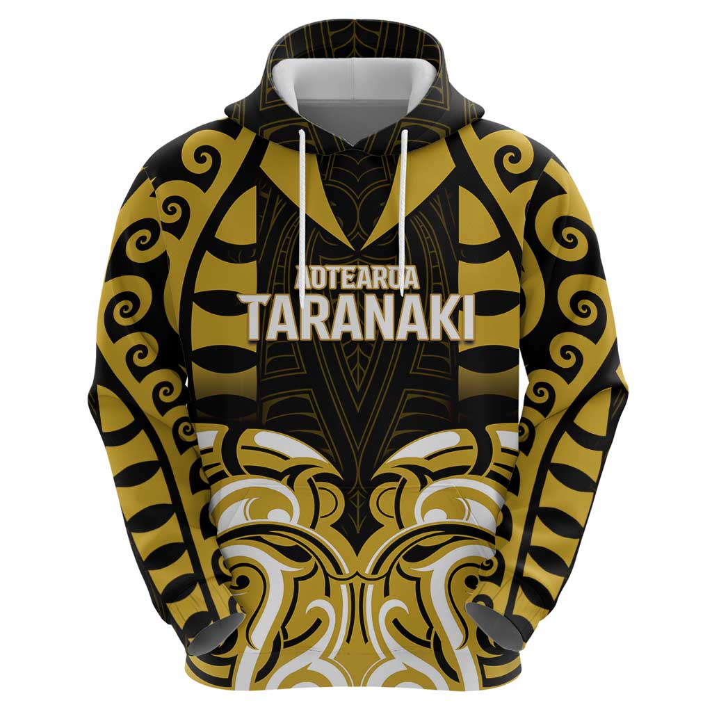Custom Aotearoa Taranaki Zip Hoodie Maori Pattern New Zealand - Polynesian Pride