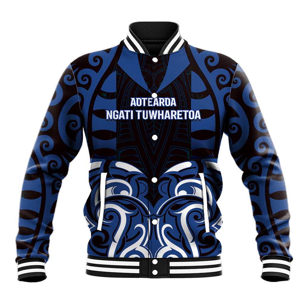 Custom Aotearoa Ngati Tuwharetoa Baseball Jacket Maori Pattern New Zealand - Polynesian Pride