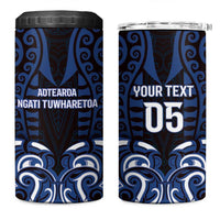 Custom Aotearoa Ngati Tuwharetoa 4 in 1 Can Cooler Tumbler Maori Pattern New Zealand - Polynesian Pride