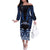 Custom Aotearoa Ngati Tuwharetoa Family Matching Off The Shoulder Long Sleeve Dress and Hawaiian Shirt Maori Pattern New Zealand - Polynesian Pride