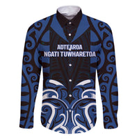 Custom Aotearoa Ngati Tuwharetoa Family Matching Off Shoulder Maxi Dress and Hawaiian Shirt Maori Pattern New Zealand - Polynesian Pride