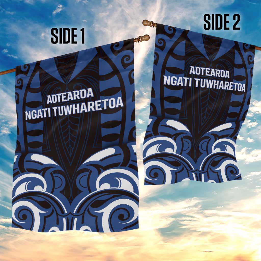 Aotearoa Ngati Tuwharetoa Garden Flag Maori Pattern New Zealand - Polynesian Pride