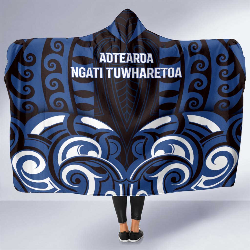 Aotearoa Ngati Tuwharetoa Hooded Blanket Maori Pattern New Zealand - Polynesian Pride