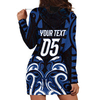 Custom Aotearoa Ngati Tuwharetoa Hoodie Dress Maori Pattern New Zealand - Polynesian Pride