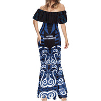 Custom Aotearoa Ngati Tuwharetoa Mermaid Dress Maori Pattern New Zealand - Polynesian Pride