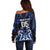 Custom Aotearoa Ngati Tuwharetoa Off Shoulder Sweater Maori Pattern New Zealand - Polynesian Pride