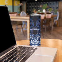 Custom Aotearoa Ngati Tuwharetoa Skinny Tumbler Maori Pattern New Zealand - Polynesian Pride