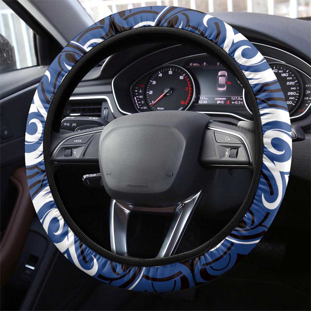 Aotearoa Ngati Tuwharetoa Steering Wheel Cover Maori Pattern New Zealand - Polynesian Pride