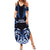 Custom Aotearoa Ngati Tuwharetoa Summer Maxi Dress Maori Pattern New Zealand - Polynesian Pride