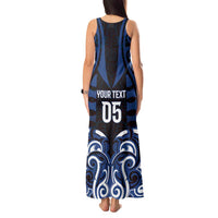 Custom Aotearoa Ngati Tuwharetoa Tank Maxi Dress Maori Pattern New Zealand - Polynesian Pride