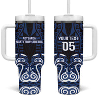 Custom Aotearoa Ngati Tuwharetoa Tumbler With Handle Maori Pattern New Zealand - Polynesian Pride
