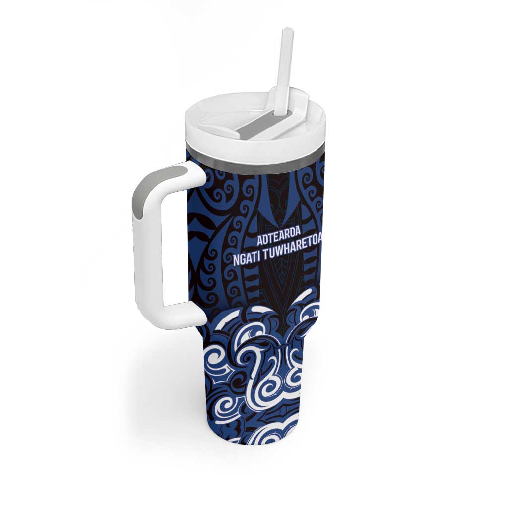 Custom Aotearoa Ngati Tuwharetoa Tumbler With Handle Maori Pattern New Zealand - Polynesian Pride