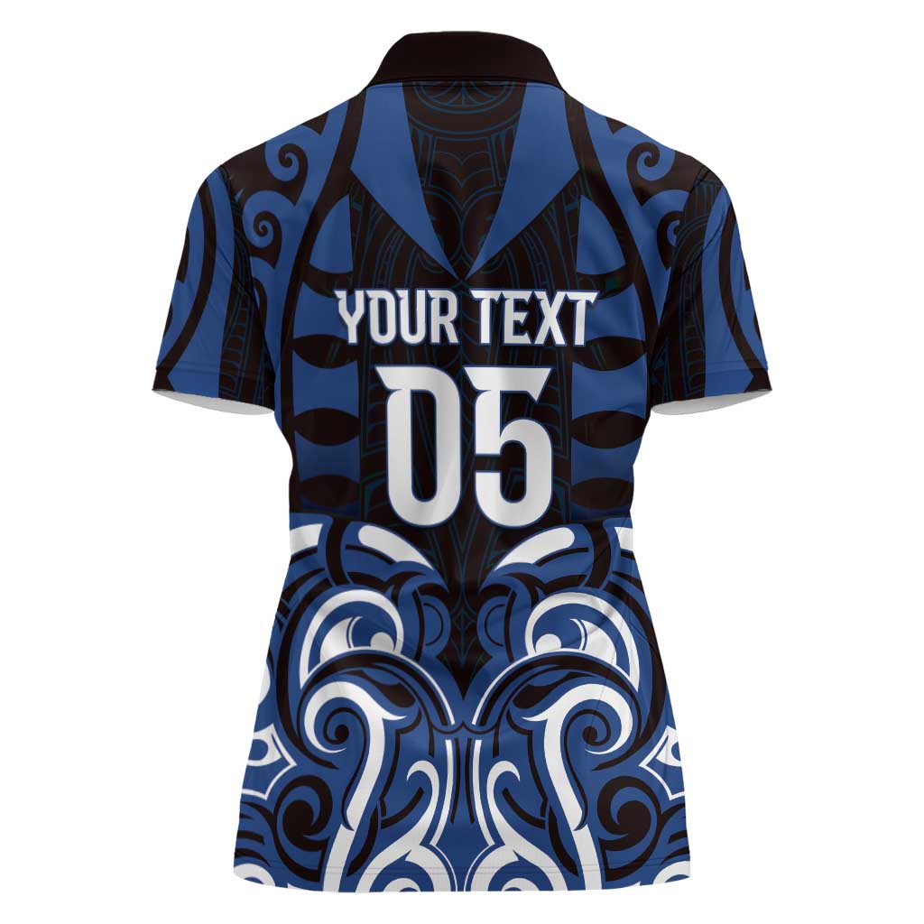 Custom Aotearoa Ngati Tuwharetoa Women Polo Shirt Maori Pattern New Zealand - Polynesian Pride