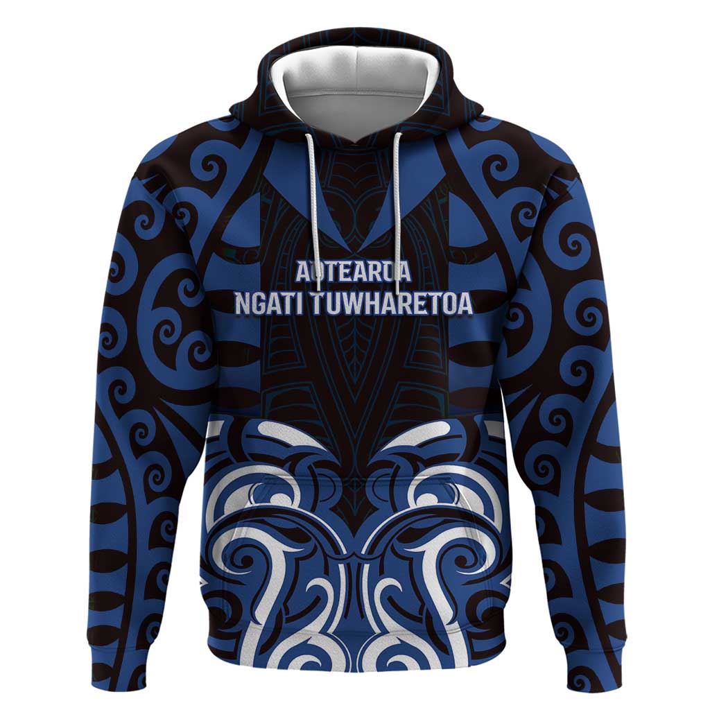 Custom Aotearoa Ngati Tuwharetoa Zip Hoodie Maori Pattern New Zealand - Polynesian Pride